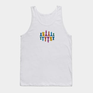 Colorful Chess Pieces Tank Top